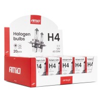 Amio Σετ Λαμπτήρων Αλογόνου H4 12V 60/55W με UV Φίλτρο (E8) 20τεμ. (04401/AM) Λάμπες americat.gr