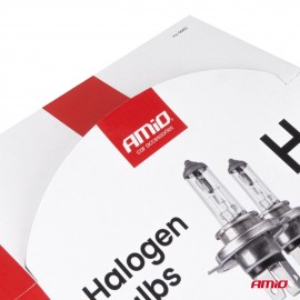 Amio Σετ Λαμπτήρων Αλογόνου H4 12V 60/55W με UV Φίλτρο (E8) 20τεμ. (04401/AM) Λάμπες americat.gr