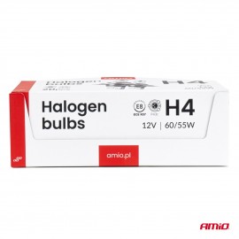 Amio Σετ Λαμπτήρων Αλογόνου H4 12V 60/55W με UV Φίλτρο (E8) 20τεμ. (04401/AM) Λάμπες americat.gr