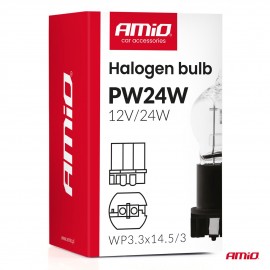 Amio - Λάμπα Αλογόνου PW24W 12V 24W Βάση WP3.3x14.5-3 για Φώτα Ημέρας (DRL) & Θέσης - 1 τεμ.(04409/AM) Λάμπες americat.gr