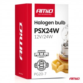 Amio - Λάμπα Αλογόνου PSX24W 12V 24W Βάση PG20-7 για Φώτα Ημέρας (DRL) & Προβολείς Ομίχλης - 1 τεμ.(04411/AM) Λάμπες americat.gr