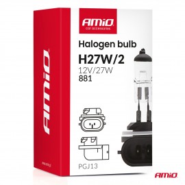 Amio - Λάμπα Αλογόνου H27W/2 (881) 12V 27W PGJ13 – Για Προβολείς Ομίχλης & DRL - 1 τεμ. (04413/AM) Λάμπες americat.gr