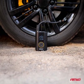 Amio - Φορητός Αεροσυμπιεστής Μπαταρίας ACOMP-25 40W έως 10 bar με Οθόνη LED & Φακό – USB-C - 1 Τεμ. (04414/AM) Εργαλεία Αλλαγής-Επισκευής Τροχών και Κομπρεσέρ Αέρα americat.gr