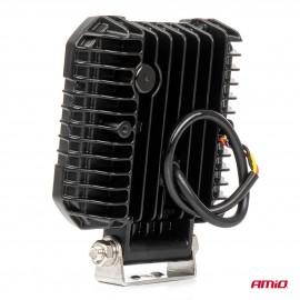 Amio - LED Λάμπα Εργασίας 42W 4200lm 6500K με Προειδοποιητικό Φως (Λευκό + Κίτρινο) – 9–36V Spot Αλουμινένια - 1 τεμ. - (04418/AM) Φορητές Λάμπες Εργασίας LED americat.gr