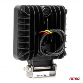 Amio - LED Λάμπα Εργασίας 36W 3600lm 6500K με Προειδοποιητικό Φως – 9–36V (Λευκό + Κίτρινο) Spot Αλουμινένια - 1 τεμ. - (04419/AM) Φορητές Λάμπες Εργασίας LED americat.gr