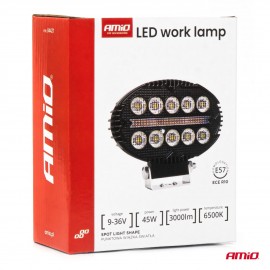 Amio - Προβολέας Εργασίας LED AWL77 45W 3000lm 6500K με Λευκό + Κίτρινο φώς προειδοποίησης 9/36V - 1 τεμ. (04421/AM) Φορητές Λάμπες Εργασίας LED americat.gr