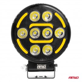 Amio - Προβολέας Εργασίας LED AWL80 SPOT 48W 2400lm με Λευκό + Κίτρινο φώς προειδοποίησης 9/36V - 1 τεμ. (04424/AM) Φορητές Λάμπες Εργασίας LED americat.gr