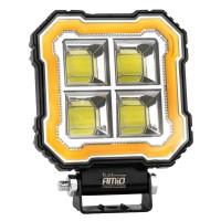 Amio - Προβολέας Εργασίας LED AWL84 FLOOD 48W 4800lm 6500K με σταθερή Κίτρινη LED μπάρα – 9–36V - 1 τεμ. (04428/AM) Φορητές Λάμπες Εργασίας LED americat.gr
