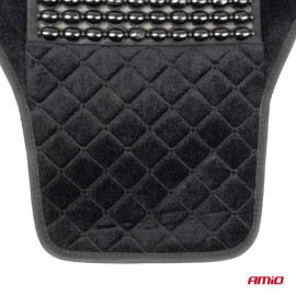 Amio - Κάλυμμα Καθίσματος Αντιιδρωτικό με Χάντρες & Στήριξη Μέσης 45×120cm Μαύρο – Universal CSM-16 - 1 Τεμ. (04429/AM) Μπροστινά Καλύμματα americat.gr