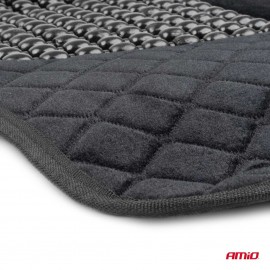 Amio - Κάλυμμα Καθίσματος Αντιιδρωτικό με Χάντρες & Στήριξη Μέσης 45×120cm Μαύρο – Universal CSM-16 - 1 Τεμ. (04429/AM) Μπροστινά Καλύμματα americat.gr