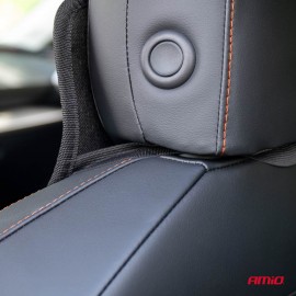 Amio - Κάλυμμα Καθίσματος Αντιιδρωτικό με Χάντρες & Στήριξη Μέσης 45×120cm Μαύρο – Universal CSM-16 - 1 Τεμ. (04429/AM) Μπροστινά Καλύμματα americat.gr