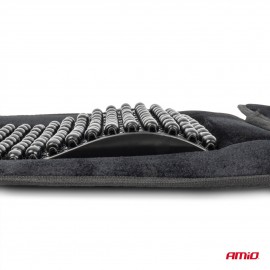 Amio - Κάλυμμα Καθίσματος Αντιιδρωτικό με Χάντρες & Στήριξη Μέσης 45×120cm Μαύρο – Universal CSM-16 - 1 Τεμ. (04429/AM) Μπροστινά Καλύμματα americat.gr