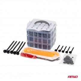Amio - Σετ Κλιπς & Πριτσινιών Αμαξώματος με Εργαλεία Αφαίρεσης 650 τεμ. – Για Αυτοκίνητα & Μοτοσυκλέτες - 1 τεμ. (04433/AM) Ειδη Συνεργείου americat.gr
