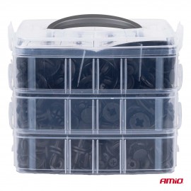 Amio - Σετ Κλιπς & Πριτσινιών Αμαξώματος με Εργαλεία Αφαίρεσης 650 τεμ. – Για Αυτοκίνητα & Μοτοσυκλέτες - 1 τεμ. (04433/AM) Ειδη Συνεργείου americat.gr