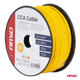 Amio - Μονόκλωνο Καλώδιο Εγκατάστασης CCA 1×1,5mm² 50m – 7,5A / 12-230V - 1 τεμ. (04449/AM) Διανεμητές και Καλωδίωση americat.gr