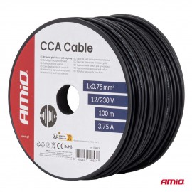 Amio - Μονόκλωνο Καλώδιο Εγκατάστασης CCA 1×0,75mm² 100m – 12/230V - 1 τεμ. (04453/AM) Διανεμητές και Καλωδίωση americat.gr