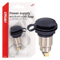 Amio - Πρίζα Τροφοδοσίας με Καπάκι 12V / 24V – 250W - 1 τεμ. (04462/AM) Φις Αναπτήρα americat.gr