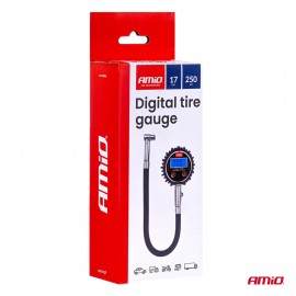 Amio - Ψηφιακό Μανόμετρο Πίεσης Ελαστικών 17 bar με Σωλήνα & Βαλβίδα Εκτόνωσης - 1τεμ. (04465/AM) Μετρητές Πίεσης americat.gr