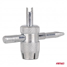 Amio - Πολυεργαλείο Βαλβίδας Ελαστικών 4-σε-1 (4-Way Valve Tool) – Για Αυτοκίνητα, Μοτοσυκλέτες & Ποδήλατα - 1 τεμ. (04471/AM) Εργαλεία Αλλαγής-Επισκευής Τροχών και Κομπρεσέρ Αέρα americat.gr