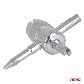 Amio - Πολυεργαλείο Βαλβίδας Ελαστικών 4-σε-1 (4-Way Valve Tool) – Για Αυτοκίνητα, Μοτοσυκλέτες & Ποδήλατα - 1 τεμ. (04471/AM) Εργαλεία Αλλαγής-Επισκευής Τροχών και Κομπρεσέρ Αέρα americat.gr
