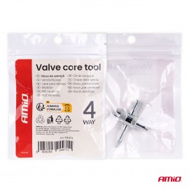 Amio - Πολυεργαλείο Βαλβίδας Ελαστικών 4-σε-1 (4-Way Valve Tool) – Για Αυτοκίνητα, Μοτοσυκλέτες & Ποδήλατα - 1 τεμ. (04471/AM) Εργαλεία Αλλαγής-Επισκευής Τροχών και Κομπρεσέρ Αέρα americat.gr