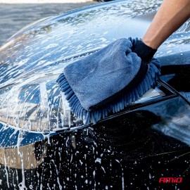 Amio - Σετ Περιποίησης με Γάντι Πλυσίματος 20x26cm (94g/sqm) και Πανί Στεγνώματος Μικροϊνών 60x90cm υψηλής απορροφητικότητας (800g/sqm) για Επιβατικά Αυτοκίνητα - 1 σετ (04489/AM) Σφουγγάρια americat.gr