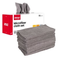 Amio - Σετ Πανιά Μικροϊνών (Microfiber) διαστάσεων 30x30cm με πυκνότητα 210g/m² σε συσκευασία 50 τεμαχίων για Επιβατικά Αυτοκίνητα και Οικιακή Χρήση - 50 τεμ. (04492/AM) Πανιά και Σφουγγάρια americat.gr