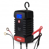 Amio - Φορτιστής Μπαταρίας Ψηφιακός PRO AGM GEL LiFePo4 (LFP) τάση λειτουργίας 6/12V ένταση ρεύματος 6A με γάντζο για Επιβατικά Αυτοκίνητα και Μοτοσυκλέτες - 1 τεμ. (04532/AM) Φορτιστές Μπαταρίας americat.gr