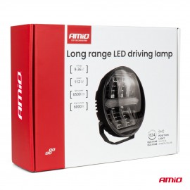 Amio - LED προβολέας εργασίας & φλας μακράς εμβέλειας στρογγυλού σχήματος με τάση λειτουργίας 9V-36V σε Λευκό & Κίτρινο χρώμα απόχρωσης 6.000K ισχύος 112W - 1 Τεμ. (04534/AM) Φώτα Εργασίας LED americat.gr