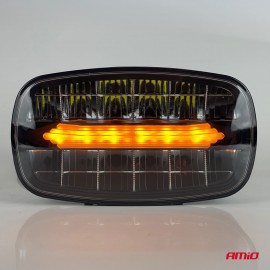 Amio - Προβολέας Εργασίας LED Oval με Ενσωματωμένο Φλας 109W 7000lm 9/36V για Φορτηγά Γεωργικά Μηχανήματα και Off-Road Οχήματα - 1 τεμ. (04535/AM) Φωτισμός LED americat.gr