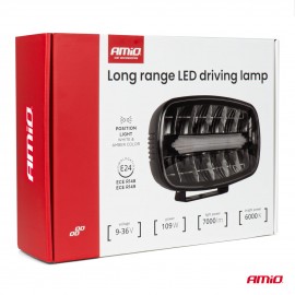 Amio - Προβολέας Εργασίας LED Oval με Ενσωματωμένο Φλας 109W 7000lm 9/36V για Φορτηγά Γεωργικά Μηχανήματα και Off-Road Οχήματα - 1 τεμ. (04535/AM) Φωτισμός LED americat.gr