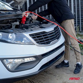 Amio - Καλώδια Φόρτισης Μπαταρίας (Ρευματοδότες) τάση λειτουργίας 12V ένταση ρεύματος 220A μήκος 3m με πιστοποίηση TUV για Επιβατικά Αυτοκίνητα - 1 σετ (04593/AM) Καλώδια Μπαταρίας americat.gr