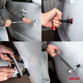 Amio - Kit Επισκευής Λαμαρίνας από Λακούβες (Αμάξωμα Οχήματος) DIY Dent+Ding Repair Kit Μεγάλο σε Σάκο για Επιβατικά Αυτοκίνητα - 1 σετ (04600/AM) Επισκευή Λαμαρίνας americat.gr
