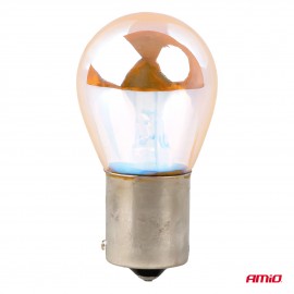 Amio – Λάμπες Αλογόνου PY21W BAU15s 12V 21W Πορτοκαλί/Χρώμιο Lumitec για Φλας & Καθαρή Σήμανση – Σετ 2 Τεμ. (04627/AM) Με Κάλυκα americat.gr
