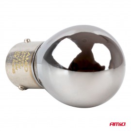 Amio – Λάμπες Αλογόνου PY21W BAU15s 12V 21W Λευκό/Χρώμιο Lumitec για Φλας & Φώτα Θέσης – Σετ 2 Τεμ. (04629/AM) Με Κάλυκα americat.gr