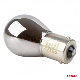 Amio – Λάμπες Αλογόνου PY21W BAU15s 12V 21W Λευκό/Χρώμιο Lumitec για Φλας & Φώτα Θέσης – Σετ 2 Τεμ. (04629/AM) Με Κάλυκα americat.gr