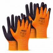 Amio - Γάντια Εργασίας με επικάλυψη αφρού λάτεξ χρώμα πορτοκαλί/μαύρο μέγεθος No.10 - 2 ζευγ. (04641/AM) Γάντια Εργασίας americat.gr