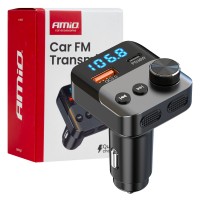Amio - FM Transmitter Αναπτήρα τύπου FMT01 τάση λειτουργίας για Επιβατικά Αυτοκίνητα και Φορτηγά με 1xUSB Type-A και 1xUSB Type-C για Επιβατικά Αυτοκίνητα και Φορτηγά - 1 τεμ. (04647/AM) Φις Αναπτήρα americat.gr