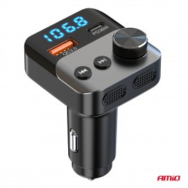 Amio - FM Transmitter Αναπτήρα τύπου FMT01 τάση λειτουργίας για Επιβατικά Αυτοκίνητα και Φορτηγά με 1xUSB Type-A και 1xUSB Type-C για Επιβατικά Αυτοκίνητα και Φορτηγά - 1 τεμ. (04647/AM) Φις Αναπτήρα americat.gr