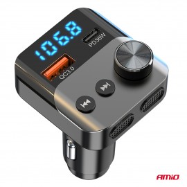 Amio - FM Transmitter Αναπτήρα τύπου FMT01 τάση λειτουργίας για Επιβατικά Αυτοκίνητα και Φορτηγά με 1xUSB Type-A και 1xUSB Type-C για Επιβατικά Αυτοκίνητα και Φορτηγά - 1 τεμ. (04647/AM) Φις Αναπτήρα americat.gr