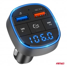 Amio - FM Transmitter Αναπτήρα τύπου FMT01 τάση λειτουργίας για Επιβατικά Αυτοκίνητα και Φορτηγά με 2xUSB Type-A για Επιβατικά Αυτοκίνητα και Φορτηγά - 1 τεμ. (04648/AM) Φις Αναπτήρα americat.gr