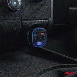 Amio - FM Transmitter Αναπτήρα τύπου FMT01 τάση λειτουργίας για Επιβατικά Αυτοκίνητα και Φορτηγά με 2xUSB Type-A για Επιβατικά Αυτοκίνητα και Φορτηγά - 1 τεμ. (04648/AM) Φις Αναπτήρα americat.gr