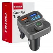 Amio - FM Transmitter Αναπτήρα τύπου FMT02 τάση λειτουργίας 12-24V με 2xUSB Type-A και 1xUSB Type-C για Επιβατικά Αυτοκίνητα και Φορτηγά - 1 τεμ. (04649/AM) Φις Αναπτήρα americat.gr