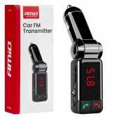Amio - FM Transmitter Αναπτήρα τύπου FMT03 τάση λειτουργίας 12-24V με 2xUSB Type-A και Bluetooth για Επιβατικά Αυτοκίνητα και Φορτηγά - 1 τεμ. (04650/AM) Φις Αναπτήρα americat.gr