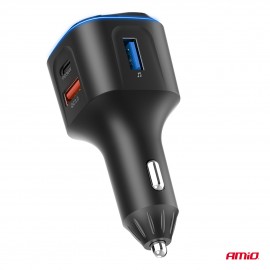 Amio - FM Transmitter Αυτοκινήτου 12/24V με 1xUSB Type-A και 2xUSB Type-C - 1 τεμ. (04651/AM) Φις Αναπτήρα americat.gr