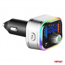Amio - FM Transmitter Αυτοκινήτου 12/24V με 1xUSB Type-C και Υποδοχή microSD - 1 τεμ. (04652/AM) Φις Αναπτήρα americat.gr
