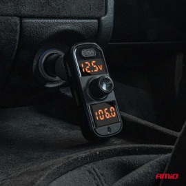 Amio - FM Transmitter Αναπτήρα τύπου FMT06 τάση λειτουργίας 12-24V με 2xUSB Type-A, 1xUSB Type-C και υποδοχή microSD για Επιβατικά Αυτοκίνητα και Φορτηγά - 1 τεμ. (04653/AM) Φις Αναπτήρα americat.gr