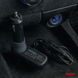 Amio - FM Transmitter Αναπτήρα τύπου FMT06 τάση λειτουργίας 12-24V με 2xUSB Type-A, 1xUSB Type-C και υποδοχή microSD για Επιβατικά Αυτοκίνητα και Φορτηγά - 1 τεμ. (04653/AM) Φις Αναπτήρα americat.gr