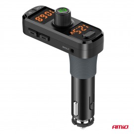 Amio - FM Transmitter Αναπτήρα τύπου FMT06 τάση λειτουργίας 12-24V με 2xUSB Type-A, 1xUSB Type-C και υποδοχή microSD για Επιβατικά Αυτοκίνητα και Φορτηγά - 1 τεμ. (04653/AM) Φις Αναπτήρα americat.gr
