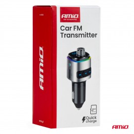 Amio - FM Transmitter Αυτοκινήτου 12/24V με 2xUSB Type-A και Υποδοχή microSD - 1 τεμ. (04654/AM) Φις Αναπτήρα americat.gr